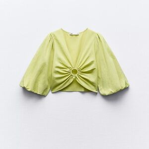 Zara Light Green Women's Blouse